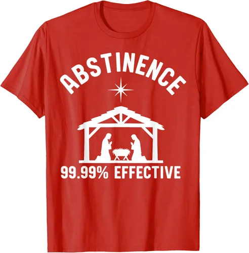 Vista 66 de Abstinence 99.99 Percent Effective Nativity Christmas Joke T-Shirt