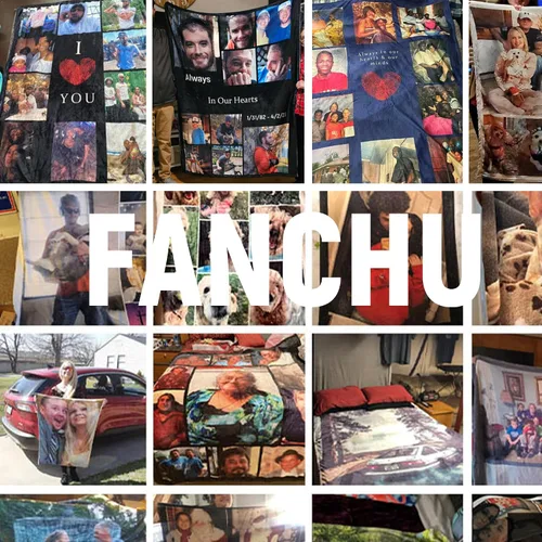 Vista 5 de DIYKST Manta de forro polar personalizada con fotos para familiares, amigos y mascotas, mantas personalizadas con collage de fotos de 1 a 9
