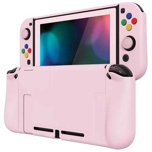 Vista 62 de PlayVital AlterGrips Ergonomic Grips Cover for Nintendo Switch, [2 Design] Interchangeable Comfort Dockable Protective Case with Screen Protector &