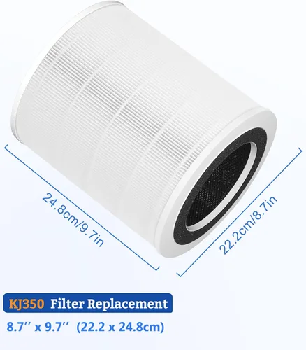 Vista 6 de KJ350 Filtro de repuesto HEPA verdadero compatible con AOPO KJ-350 y ABTOP AP350 purificadores de aire, filtro HEPA 3 en 1 grado H13 con filtro