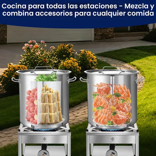 Vista 7 de ARC 64QT - Olla de acero inoxidable para caldera de mariscos de cangrejo