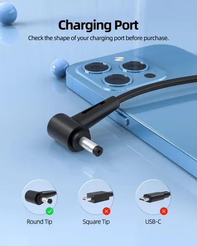 Vista 2 de Superer Cargador de CA de 33 W apto para Asus Vivobook E410MA E410M E410 E210MA E210M E210 E510 E510M E510MA Laptop Model 7.5ft Cable adaptador