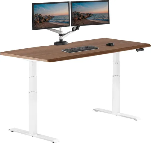 Vista 29 de Vari ComfortEdge - Escritorio de pie ajustable de 40 x 26 pulgadas, pequeño escritorio eléctrico de pie VariDesk para apartamento, dormitorio u