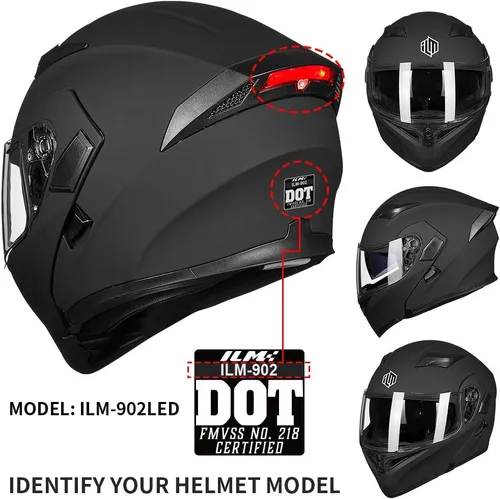 Vista 4 de ILM Casco con visera anti-vaho para modelo 902 902L 902BT