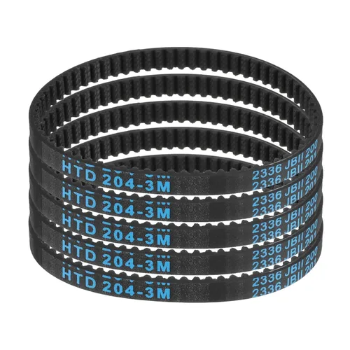 Vista 44 de uxcell 5 piezas HTD-3M Correa de distribución de goma 48 dientes, 144 mm de paso, 6 mm de ancho x 2,4 mm de altura, Correa de polea de distribución