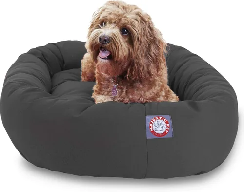 Vista 18 de Majestic Pet Products - Cama en forma de bagel para perro, color caqui, 32 pulgadas