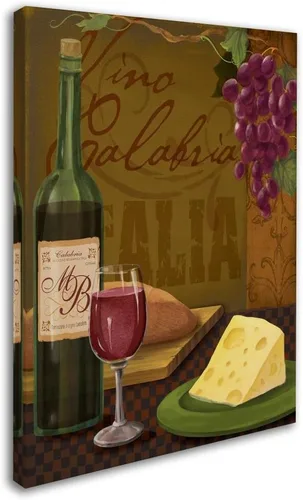 Vista 2 de Fiona Stokes-Gilbert Vino Calabria - Lienzo decorativo para pared, 14 x 19 pulgadas