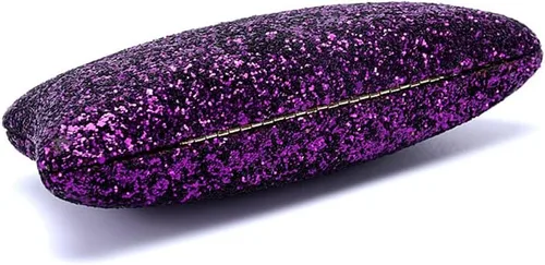 Vista 4 de Bolso de noche con purpurina para mujer, bolso de mano con lentejuelas, para cóctel, baile de graduación, fiesta, bolso de mano brillante