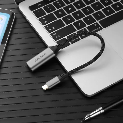 Vista 7 de Adaptador USB C a Mini Displayport (4K @60Hz), Thunderbolt 3 a Mini DisplayPort para iPhone 15/16/17 Series, M2-M4 MacBook, MacBook Air/Pro