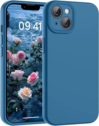 Vista 48 de SUPFINE - Funda diseñada para iPhone 12, silicona líquida premium con [forro de microfibra suave antiarañazos][protección de cámara mejorada], funda