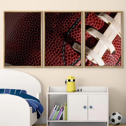Vista 183 de wall26 Lienzo enmarcado para pared, juego de arte de primer plano, detalles de costuras de béisbol, atletas deportivos, fotografía, moderno
