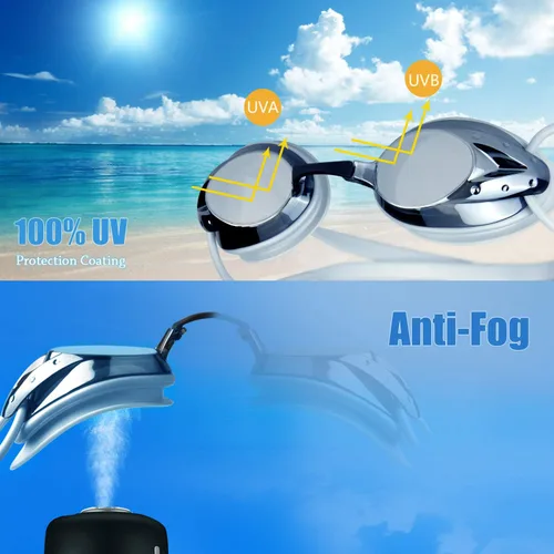 Vista 6 de Gafas de natación, antiniebla, protección UV, espejadas y transparentes