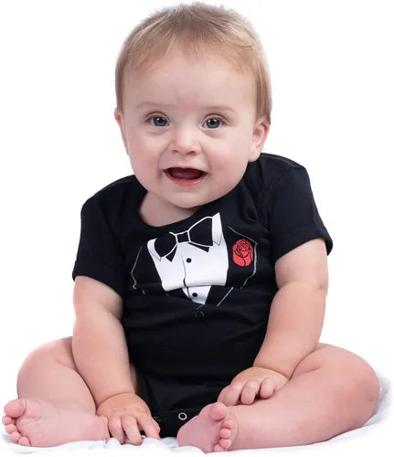 Vista 5 de Ann Arbor T-shirt Co. Bebé Esmoquin Bebé Divertido Humor Infantil Una Pieza