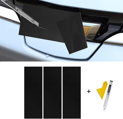 Vista 2 de Compatible con pegatinas de vinilo para logo de Bowtie, emblema para cortar y pegar, 3 unidades, color negro mate, para Chevy Negro mate 3