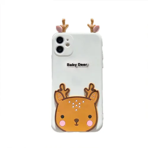 Vista 8 de Bonita funda de dibujos animados compatible con Samsung Galaxy S20, funda protectora de goma de silicona suave con personaje de muñeca de cachorro