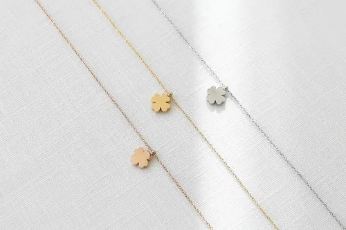 Vista 9 de LUUK LIFESTYLE Collares de acero inoxidable para mujer con colgante, tarjeta de joyería de moda con frase de felicidad, amuleto de la suerte, regalo