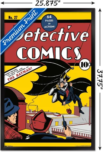 Vista 3 de 24 x 36 DC Comics Batman - Detective #1 Póster de pared, 36 pulgadas de largo x 24 pulgadas, versión enmarcada en negro Versión con marco negro