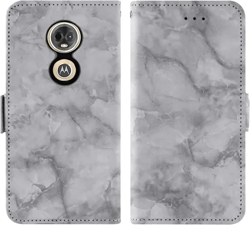 Vista 5 de Asuwish Funda compatible con Moto E5 Plus E 5 Supra y protector de pantalla de vidrio templado, ranura para tarjeta celular, soporte para tarjetero