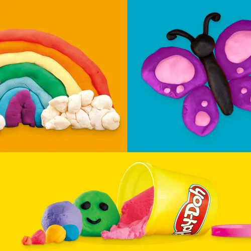 Vista 7 de Play-Doh Paquete a Granel de 4 Colores Vibrantes, 32 Latas Coloridas de 3 Onzas de Compuesto de Modelado, Artes y Manualidades para Niños, Juguetes
