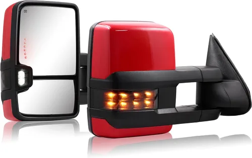 Vista 10 de Espejo de remolque para Silverado Sierra - Compatible con 2003-2007 Chevy Silverado GMC Sierra, espejos de remolque con vidrio ajustado