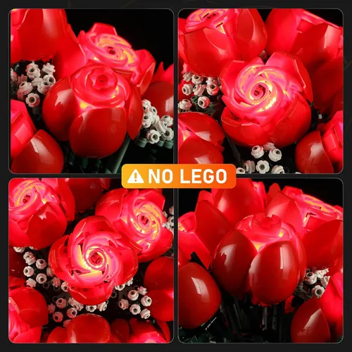 Vista 6 de LIGHTAILING Luz para Lego- 10328 Ramo de Rosas - Kit de iluminación LED compatible con el modelo de bloques de construcción Lego - No incluye