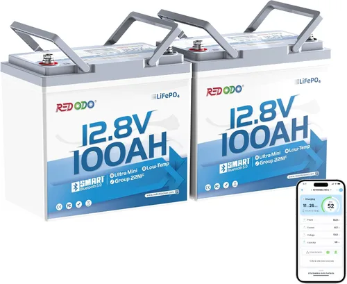 Vista 19 de Redodo - Batería de ciclos profundos LiFePO4 de 12 V y 100 Ah