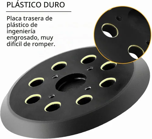 Vista 3 de Almohadilla de repuesto para lijadora de 5 pulgadas compatible con Ridgid R2600 R2601