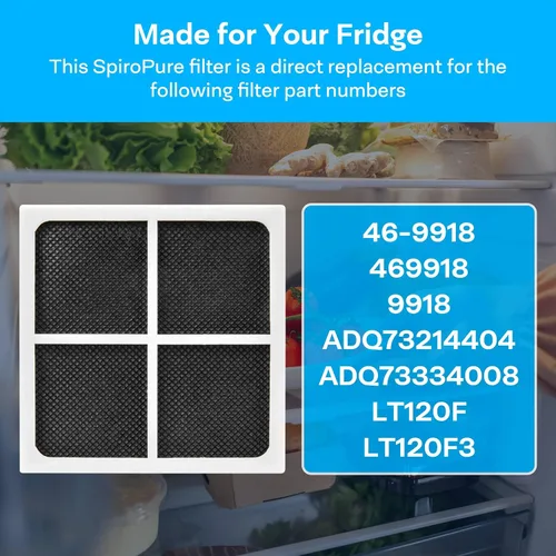 Vista 3 de SpiroPure Reemplazo del filtro de aire del refrigerador SP-LE120 para LT120F 46-9918
