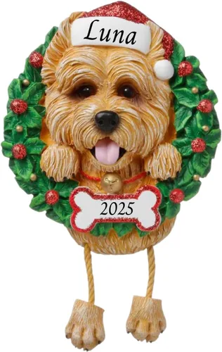Vista 21 de Adornos personalizados para árbol de Navidad 2024 para mascotas – Razas de perros Beagle – Adorno personalizado de Feliz Navidad – Recuerdo