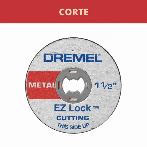 Vista 2 de Dremel EZ456, rueda de 1 1/2 pulgadas (38,1 mm) de diámetro, ruedas de corte EZ-Lock™ reforzadas con fibra de vidrio, disco de corte
