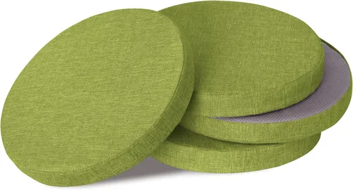 Vista 13 de OVOV Cojines redondos antideslizantes para sillas de comedor de 16 pulgadas Verde salvia
