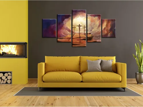 Vista 20 de Arte de Pared Cristiano Símbolo Religioso Cuadro Enmarcado Pintura de Cruz de Cristo Cruces Decoración de Pared Impresión en Lienzo de Cruz Póster