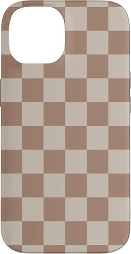 Vista 4 de Bonita funda Classic Dark Brown Checkered Big Checkerboard para iPhone 16