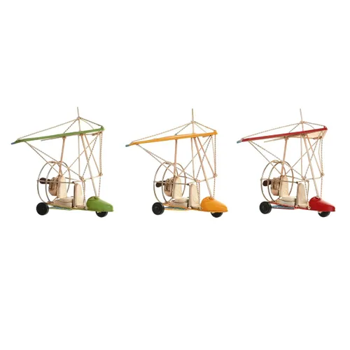 Figura Decorativa DKD Home Decor Amarillo Rojo Verde Vintage 32 x 18,5 x 25 cm (3 Piezas)