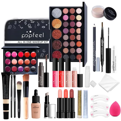 Vista 14 de Kit de maquillaje todo en uno rosa intenso para mujeres, kit completo, regalo de maquillaje para el día de la madre, para mujeres y niñas, paquete
