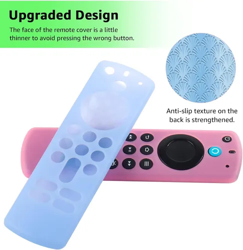 Vista 2 de Paquete de 3 fundas protectoras de silicona ONEBOM para control remoto, funda de silicona Brilla en la oscuridad