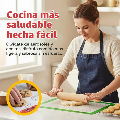 Vista 3 de HOTPOP Esteras de Silicona para Hornear 0.75mm - Láminas de Silicona Antiadherentes para Bandejas de Hornear y para Enrollar con Contornos