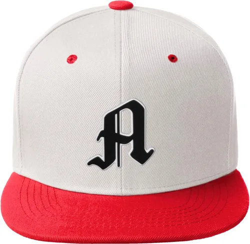 Vista 1443 de Daxton Gorra clásica con visera de billete plano con letras del alfabeto inglés antiguo de la A a la Z
