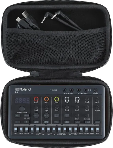 Vista 3 de ROLAND CB-RAC AIRA Estuche de Transporte Compacto Funda Personalizada para Proteger tu E-4 Voice Tweaker, Sintetizador de Acordes J-6 y Máquina