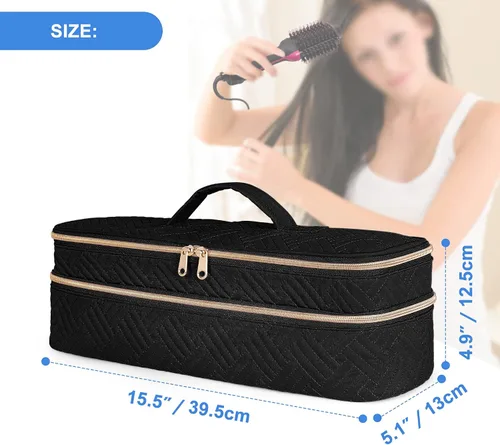 Vista 6 de Fasrom Estuche de Viaje de Doble Capa Compatible con REVLON Cepillo Secador de Pelo de un Solo Paso y Volumizador Original 1.0, Plus 2.0 y Estiliza