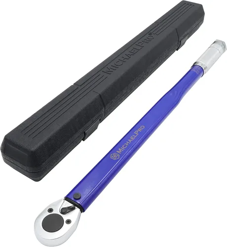 Vista 8 de MichaelPro Llave dinamométrica de clic de 1/2 pulgada, 10-150 ft-lb, doble dirección, ± 4% de precisión, cabezal de trinquete reversible, llave