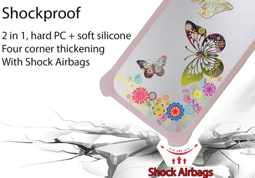 Vista 2 de jioeuinly DYF-CSD - Funda compatible con Celular Kalley Element 5+Plus con protector de pantalla de vidrio templado, policarbonato duro + silicona