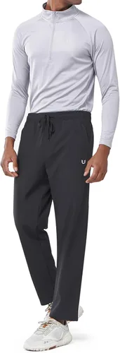 Vista 2 de NORTHYARD: pantalones forrados de forro polar para hombre, cálidos para invierno, sudoración, clima frío, para correr, deportivos, entrenamiento