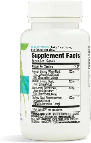 Vista 2 de 365 by Whole Foods Market, Ginseng, 60