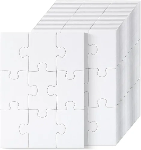 Vista 21 de Mr. Pen - Rompecabezas en blanco, paquete de 5, 100 piezas/paquete, 10.6" x 14.2" pulgadas, rompecabezas blanco, rompecabezas en blanco