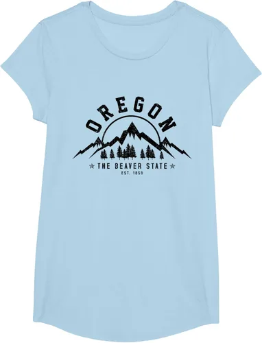 Vista 12 de Oregon The Beaver State Est. 1859 Vintage Mountains - Camiseta de regalo, gris, S