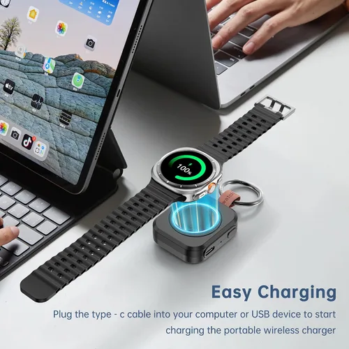 Vista 8 de Cargador de reloj Samsung, cargador rápido compatible con Galaxy Watch 7/Ultra/6/6 Classic/5 Pro/5/4/4 classic/3/Active2/1
