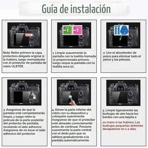Vista 7 de ULBTER Protector de pantalla para Sony A6600 A6400 A6300 A6100 A6000 [Paquete de 3+2]