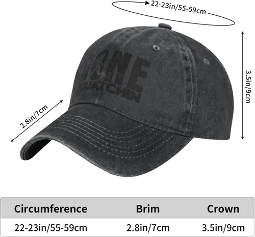 Vista 6 de Gone Squatchin - Gorra de béisbol unisex clásica vintage para hombre y mujer Negro