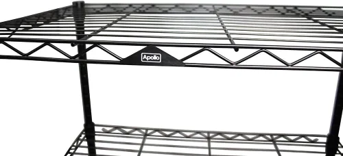 Vista 4 de estante de 5 niveles, 14 x 24 x 60 pulgadas, Acero, Negro